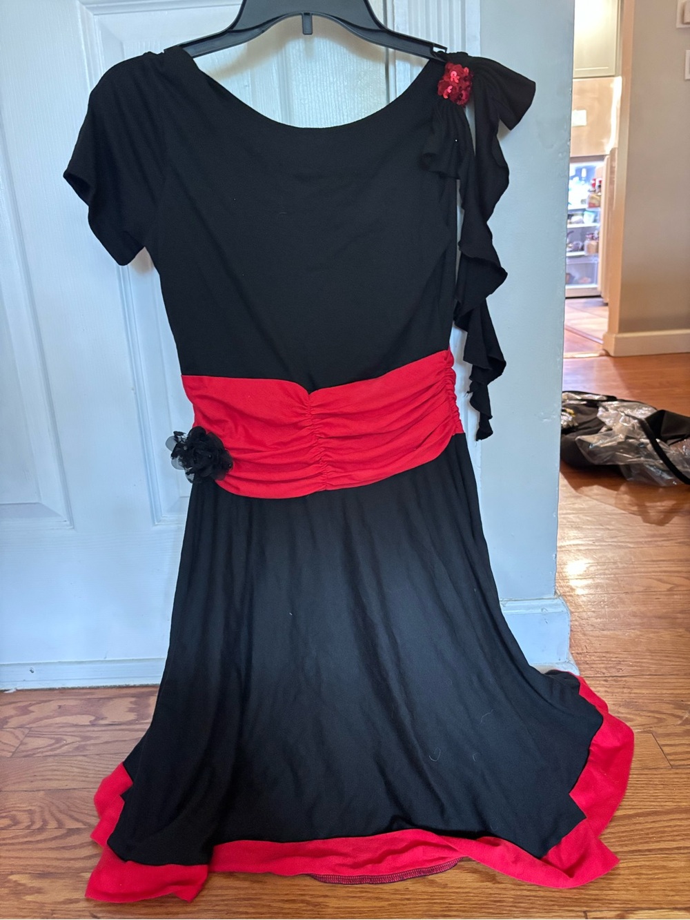 Black and Red Girl’s Ruffle Costume/ Dress